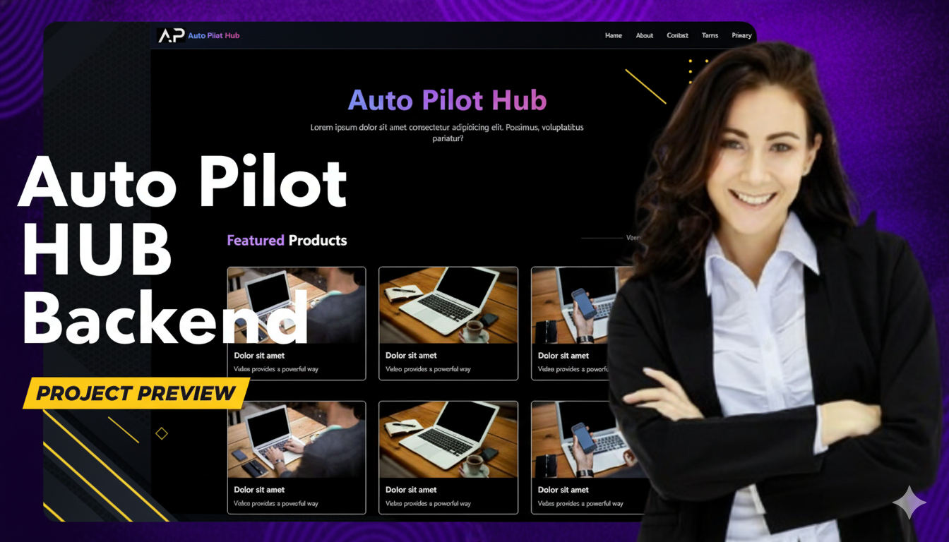 Auto Pilot Hub - Dark Theme Portfolio Website 