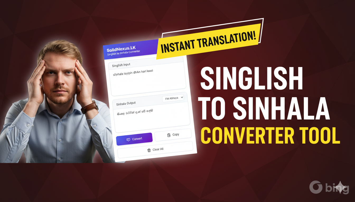 Singlish to Sinhala Converter Extension